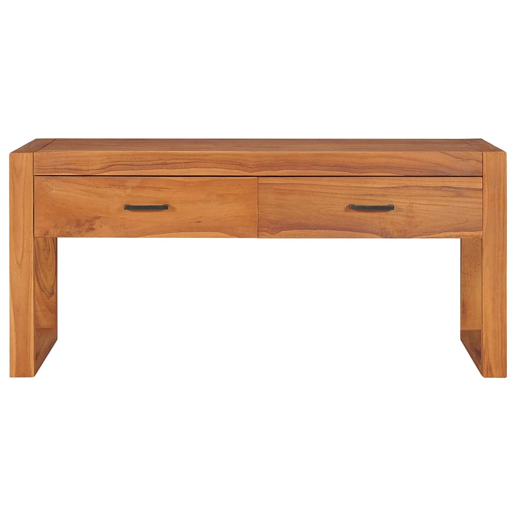 Rustic Teak Wood TV Stand with Drawers - Solid Wood Entertainment Center for Living Room, Bedroom & Home Office - Perfect for 65 Inch TV & Media Storage
