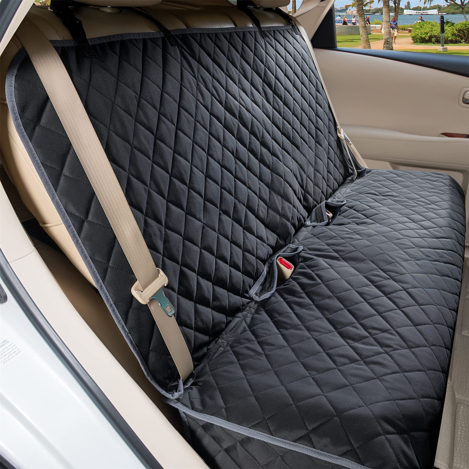 Waterproof Heavy-Duty Bench Car Seat Cover for Dogs - Non-Slip Pet Seat Protector Universal Fit for Cars, Trucks & SUVs | Perfect for Travel, Outdoor Adventures & Daily Commutes