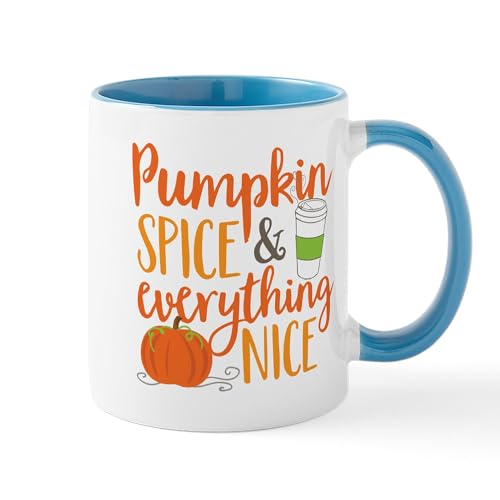 White/Blue Inside - Pumpkin Spice And Everything Nice Mug