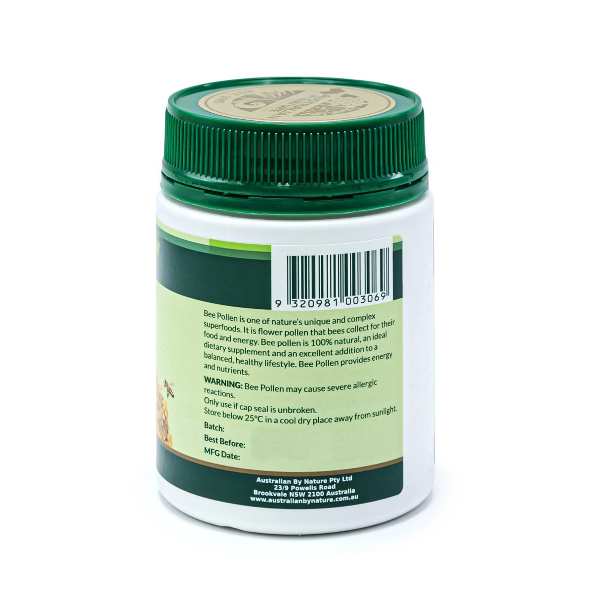 Australian By Nature Bee Pollen 500mg 180 Capsules - Natural Immune Support & Energy Booster Supplement | Perfect for Daily Wellness & Active Lifestyle