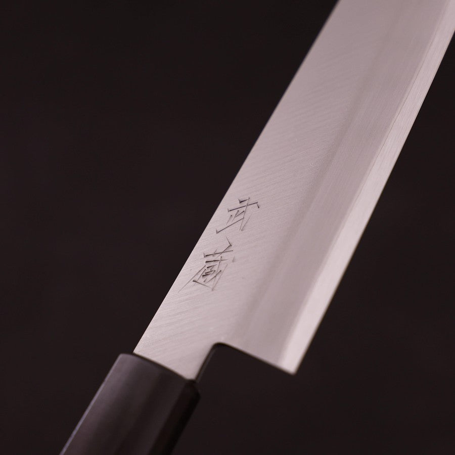 Premium Santoku Knife 170mm - Blue Super Stainless Steel Clad Blade, Polished Shitan Handle - Perfect for Slicing, Dicing & Chopping Vegetables, Meat & Fish