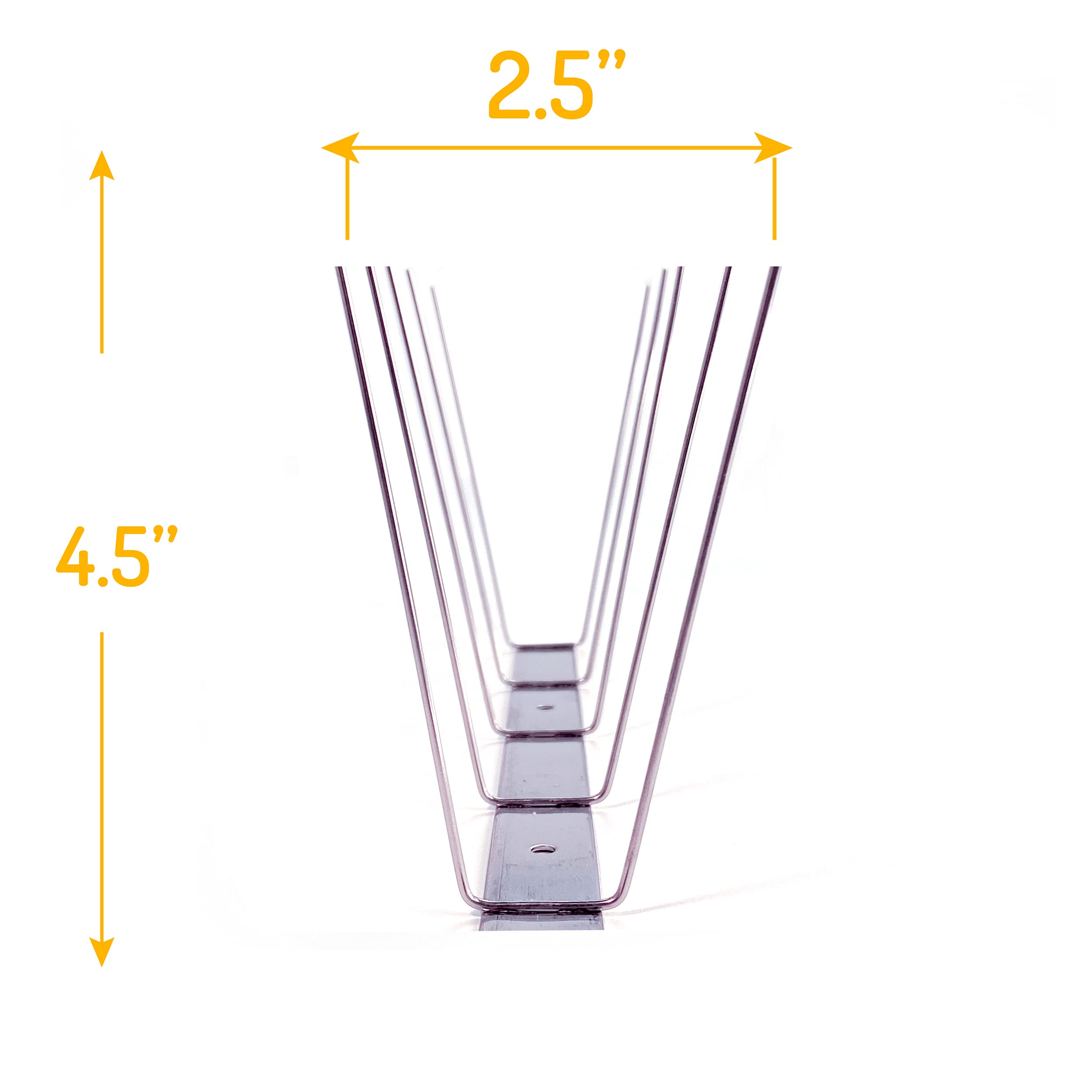 Dura-Spike Stainless Steel Bird Spikes - 25 Ft Narrow (2.5 in) Metal Pin Strips for Ledge, Roof, Pipe Protection - Adhesive Included | Prevent Pigeons & Birds from Landing on Commercial Buildings, Homes, Signs & Outdoor Structures