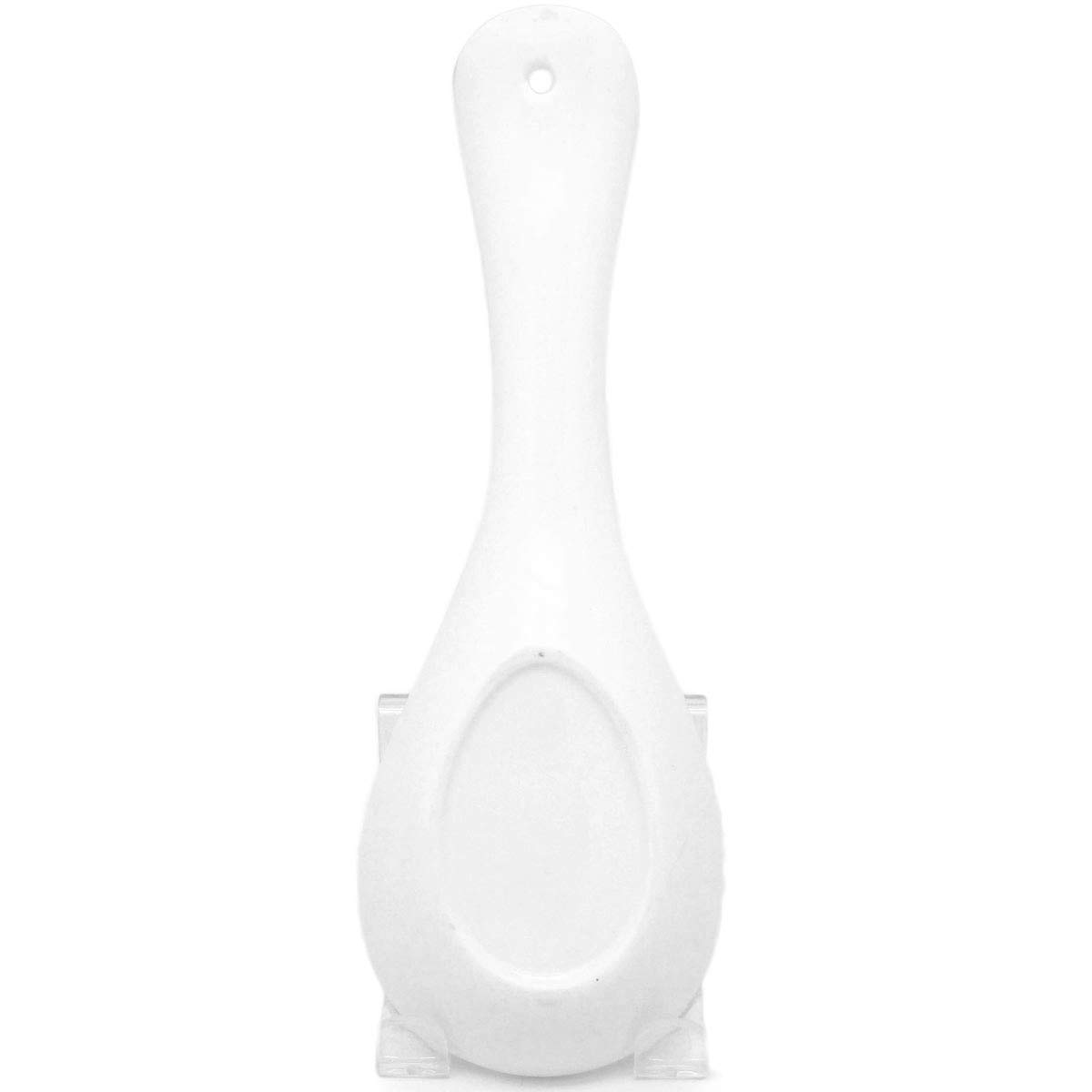 E.H.G - Decorative Ceramic Spoon Rest for Stove Top | Kitchen Essentials & Utensil Holder | Polish 'Smacznego' Design | Perfect for Cooking, Serving & Kitchen Decor | 1 x 3.5 x 10 Inches