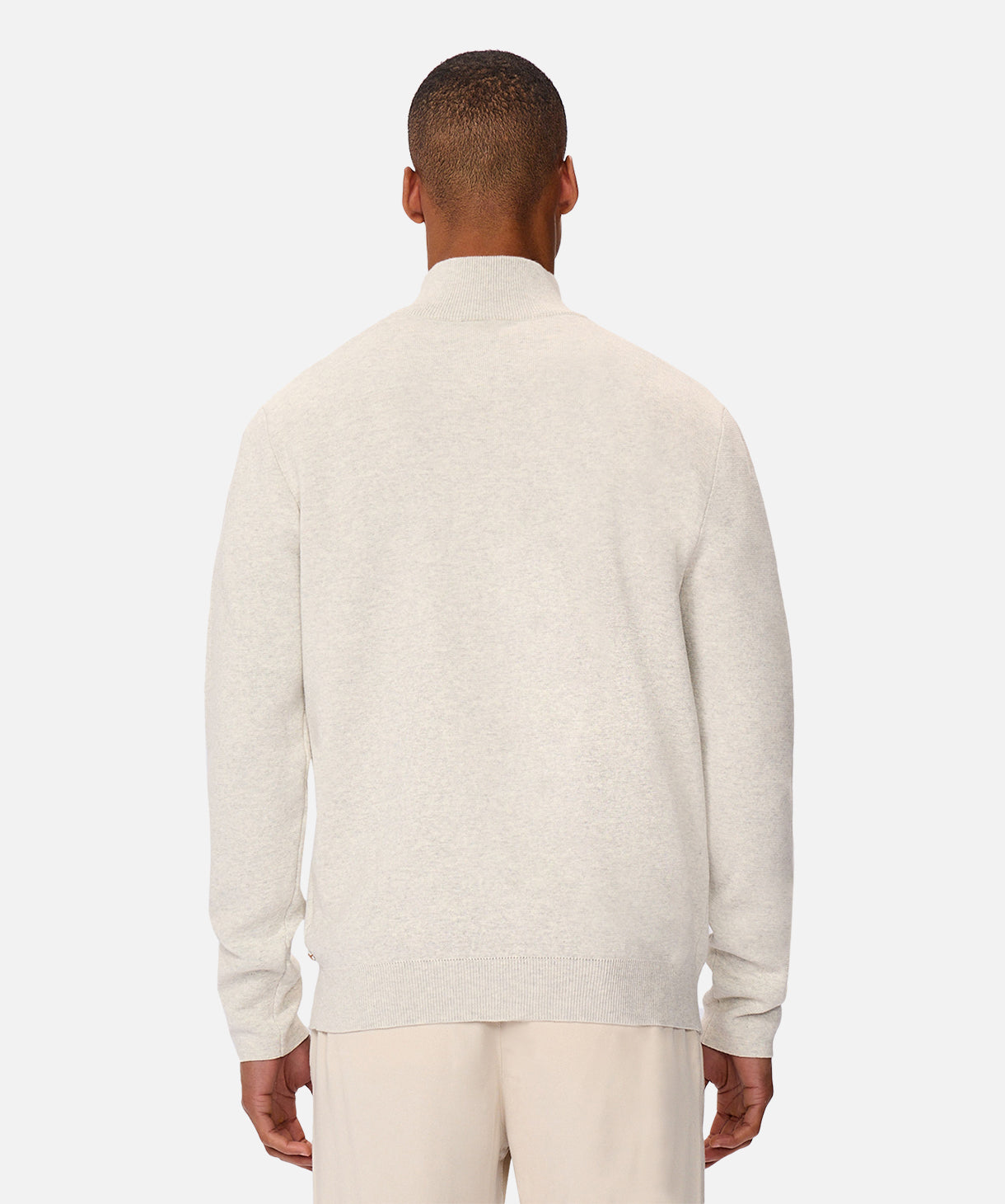 Lakewood Zip Neck Knit Sweater - Soft Oatmeal Color Pullover for Men & Women | Cozy Winter Wear, Casual Outfit & Layering Essential