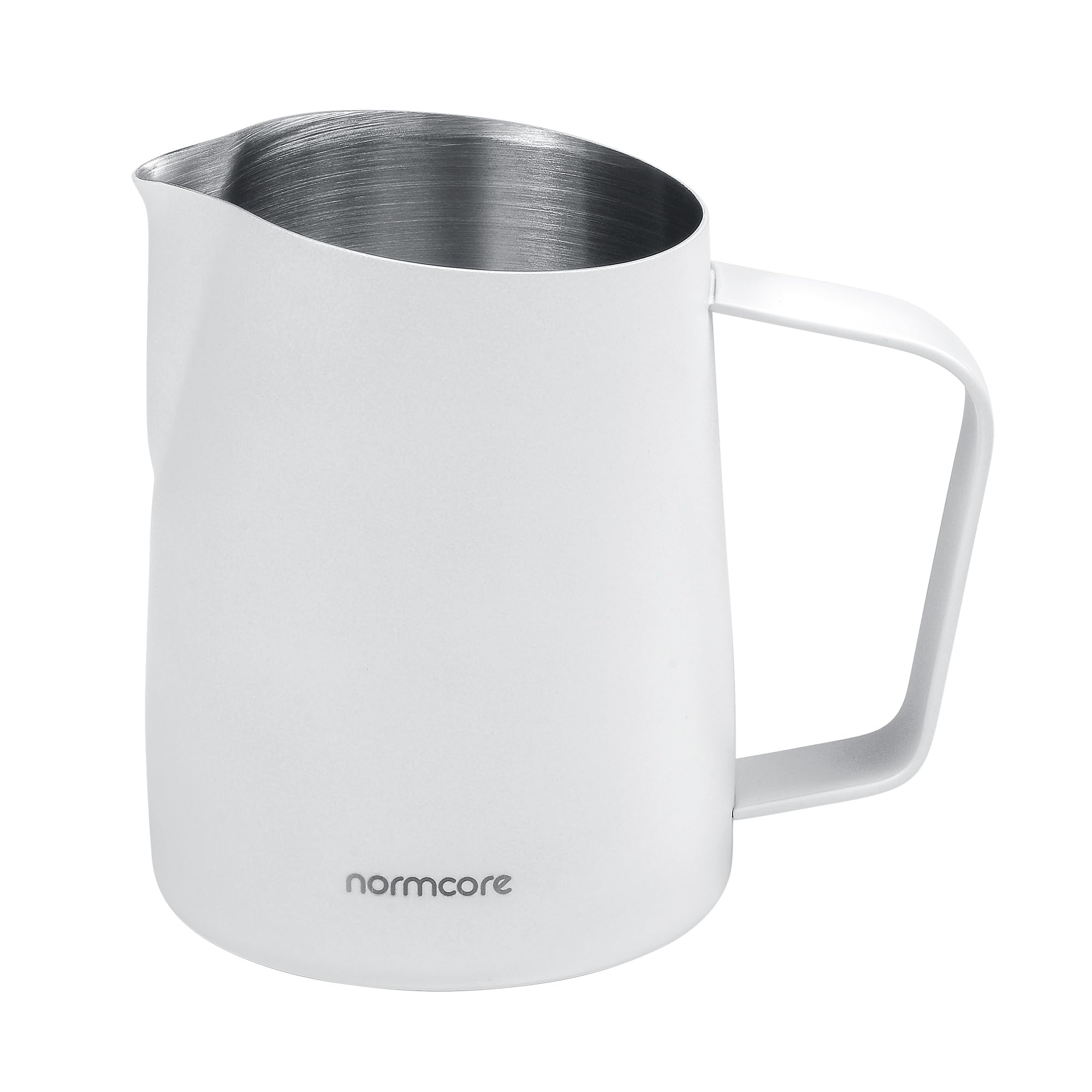 Premium Normcore Milk Frothing Pitcher 15.2 oz (450ml) - Barista-Grade Espresso Steaming Jug with Round Spout & Non-Stick Coating - Perfect for Latte Art, Cappuccino & Home Coffee Brewing