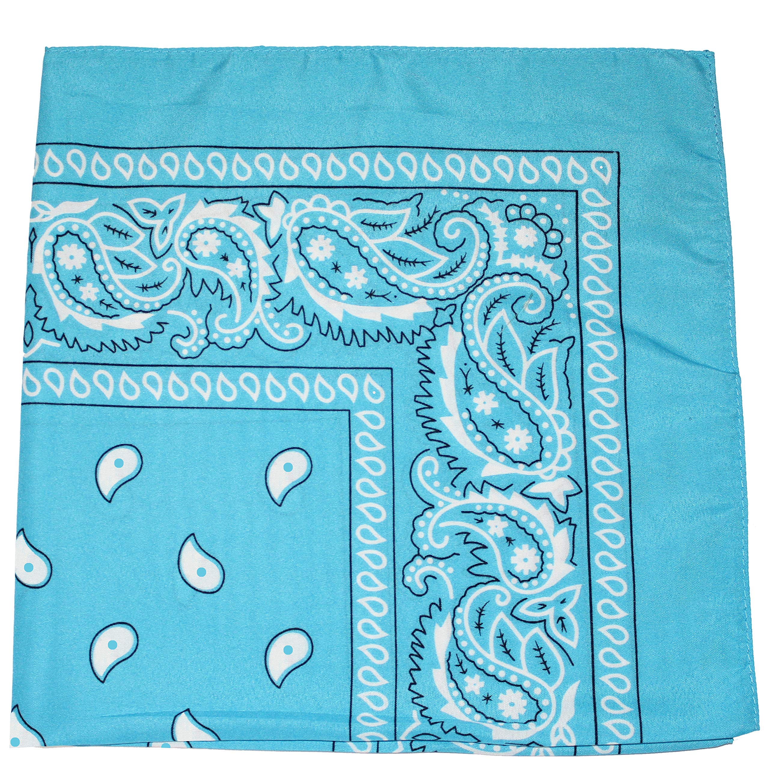 96-Pack Cotton Paisley Bandanas - Bulk Wholesale for Parties & Events