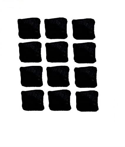 Elastic Cotton Stretch Hair Ties for Women - Soft Black Thick Hair Bands (12 Pack) - Perfect for Ponytails, Braids & Everyday Hairstyles