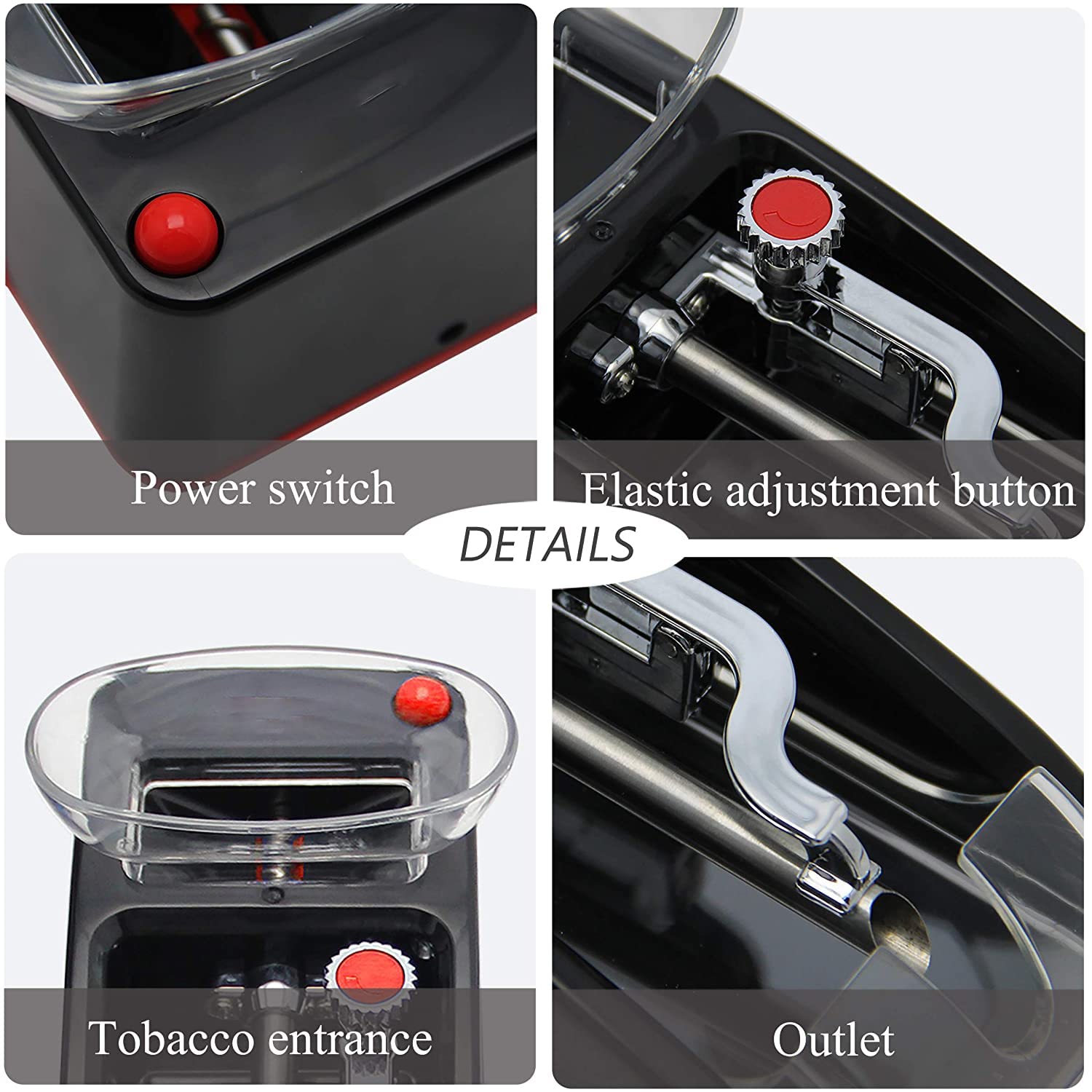 Electric Automatic Cigarette Rolling Machine - Tobacco Injector for DIY Cigarettes | Perfect for Home Use, Travel & Outdoor Smoking