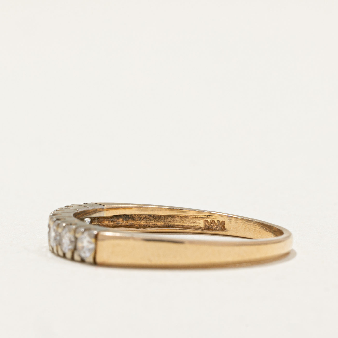 0.43ctw Diamond Semi Eternity Wedding Band Ring - Size 8.25 - Perfect for Anniversary, Engagement & Special Occasions