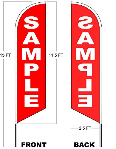 15ft Windless Swooper Feather Flag Kit - Outdoor Advertising & Events