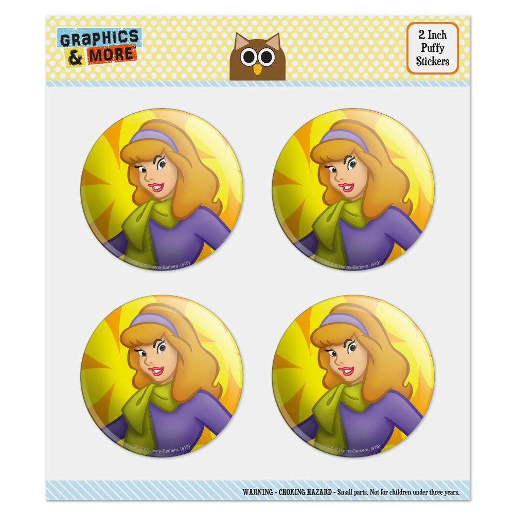 Scooby Doo Daphne Character Puffy Bubble Dome Stickers for Scrapbooking, DIY Crafts, and Card Making - Fun Decorative Stickers for Kids and Adults