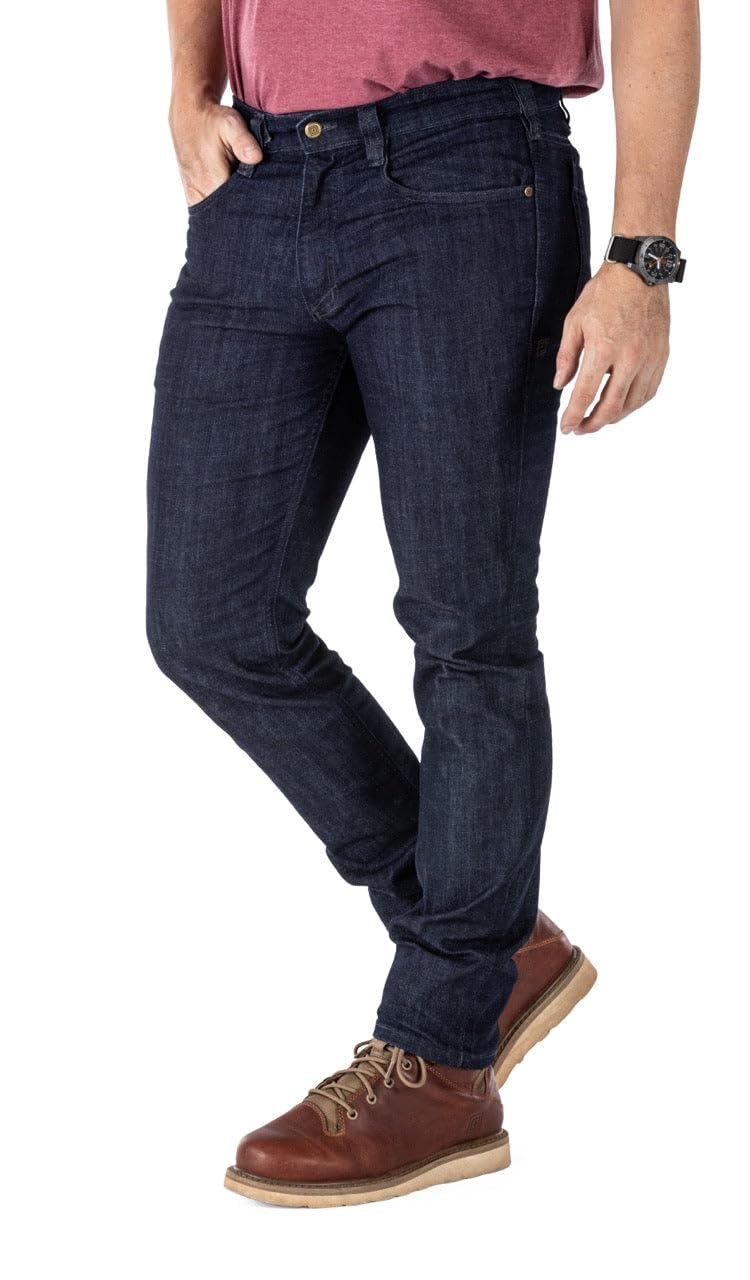 5.11 Tactical Men's Defender-Flex Slim Jeans - Stretch Comfort, Fitted Waistband, 7 Utility Pockets (Style 74465) - Perfect for Outdoor Adventures, Tactical Work & Everyday Wear