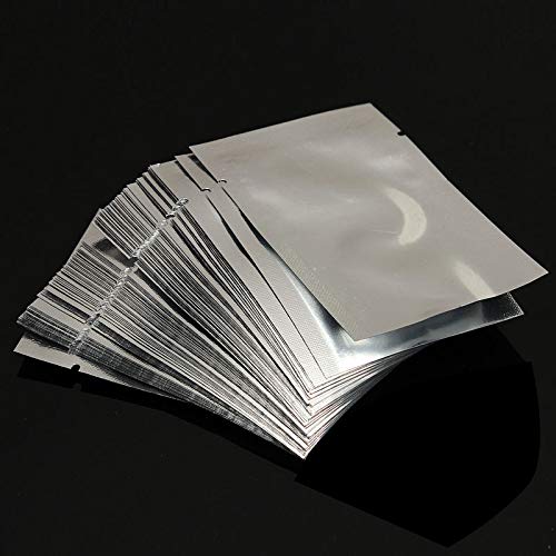 100pcs Heat Sealable Aluminum Foil Vacuum Sealer Bags - Food Grade Storage Pouches for Nuts, Coffee, Meat & Meal Prep | Airtight & Reusable | Perfect for Sous Vide, Freezing & Long-Term Food Preservation