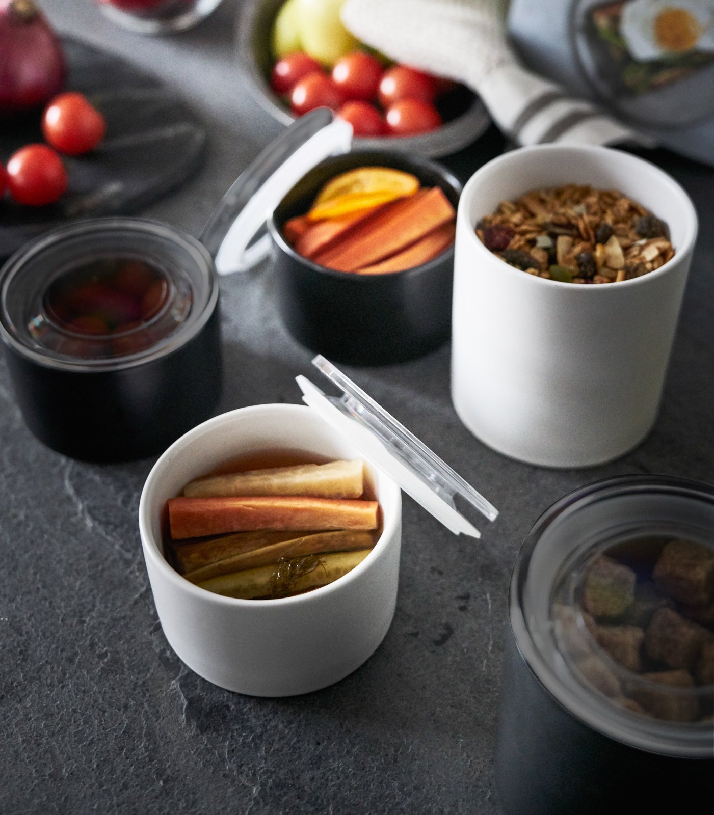 Premium Ceramic Canister Set with Airtight Lid - 2 Sizes (16oz & 32oz) for Kitchen Storage - Perfect for Coffee, Tea, Sugar & Flour Organization