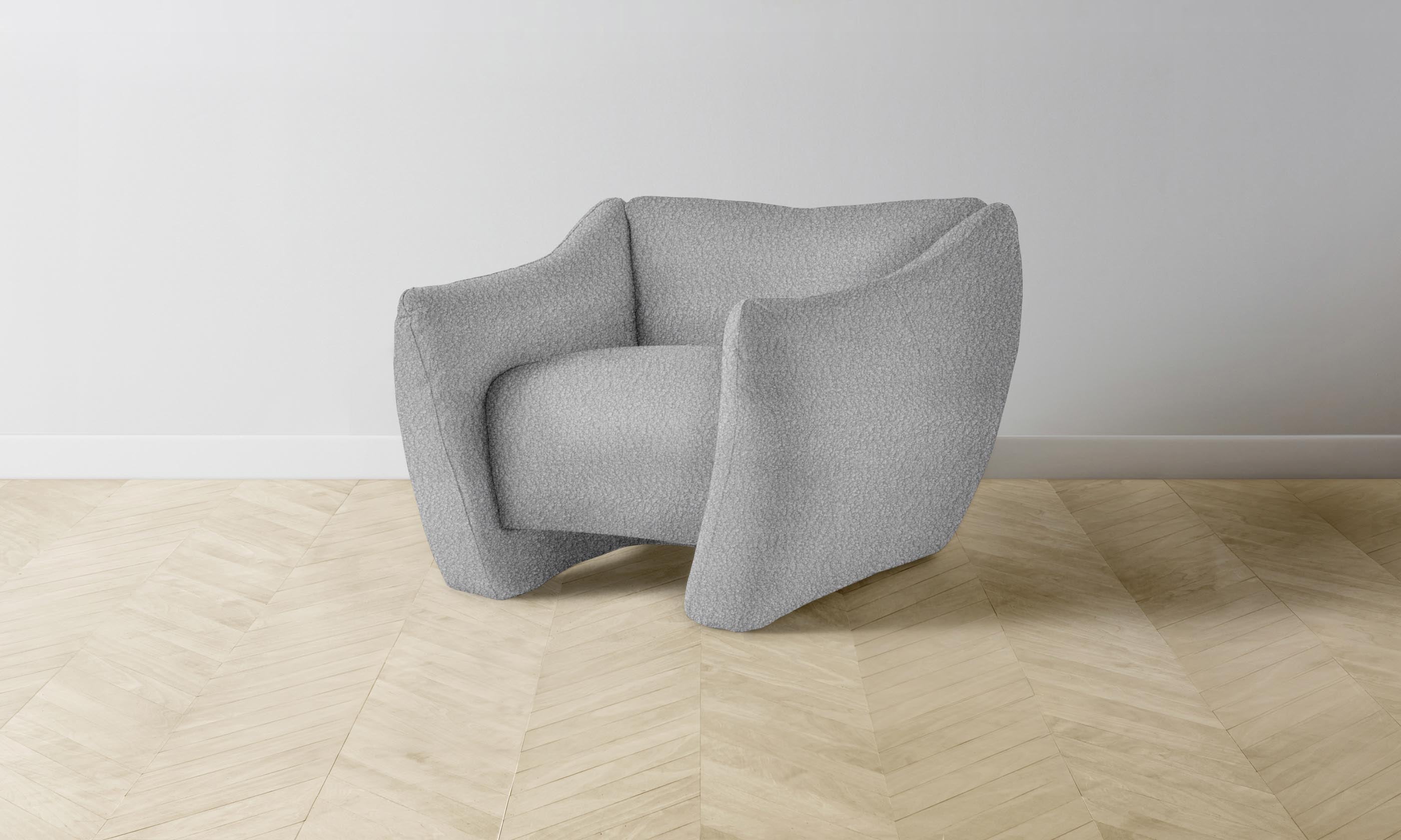The Bond Chair - Italian Bouclé Waterfall Accent Chair for Living Room, Bedroom & Office - Modern Comfortable Lounge Chair for Home Decor