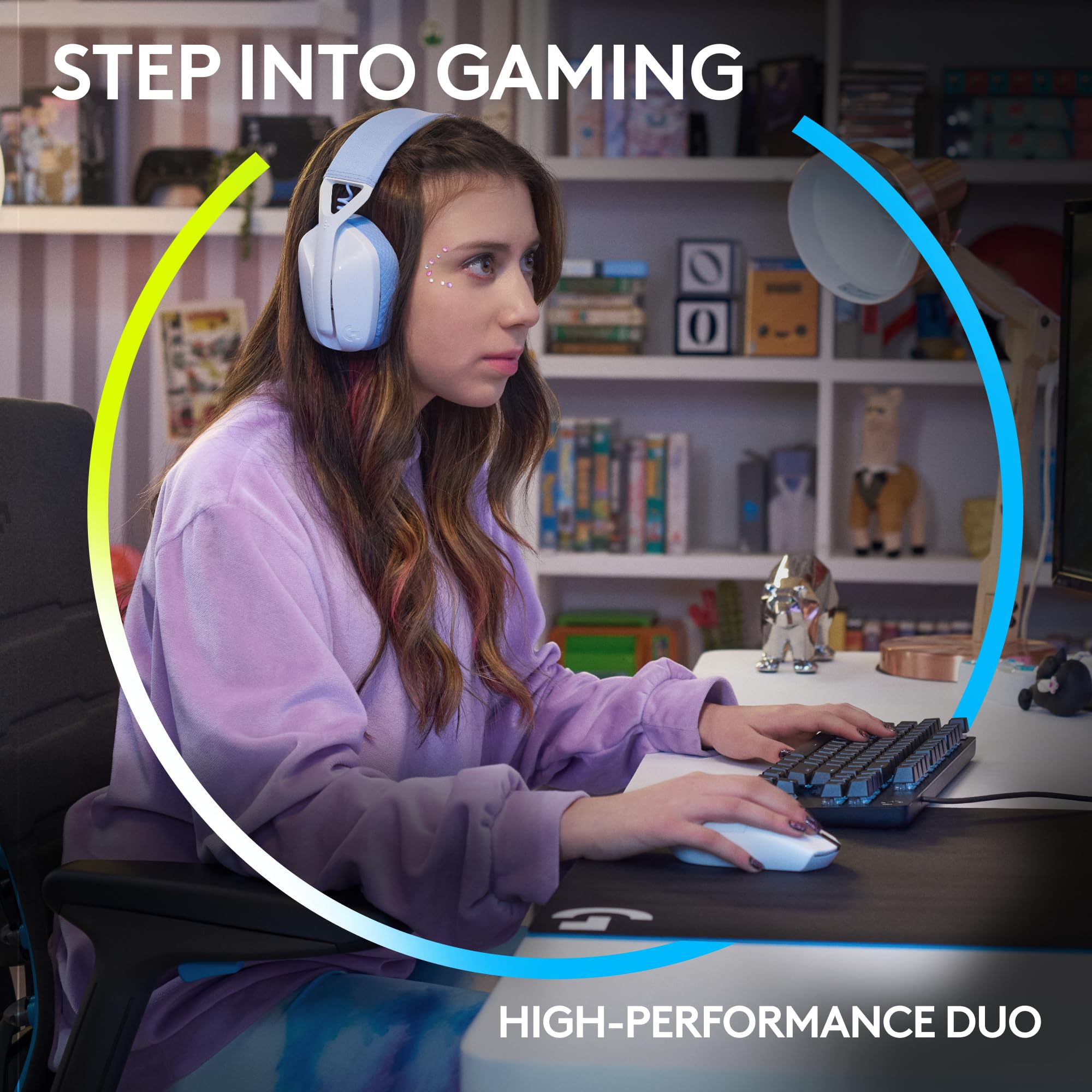 Logitech G305 Wireless Gaming Mouse with HERO 12K Sensor & G435 Wireless Gaming Headset - Bluetooth, Built-in Mic, Lightweight, LIGHTSPEED Technology - Compatible with PC/Mac (Black) - Perfect for Esports, Streaming & Professional Gaming