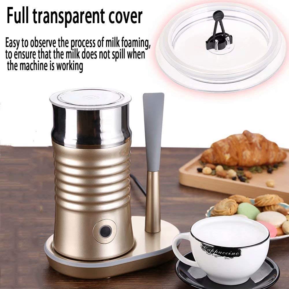 Electric Milk Frother and Steamer - Hot & Cold Milk Warmer with Frothing Wand for Latte, Cappuccino, Hot Chocolate - Perfect for Coffee Shops, Home Kitchens and Office Use