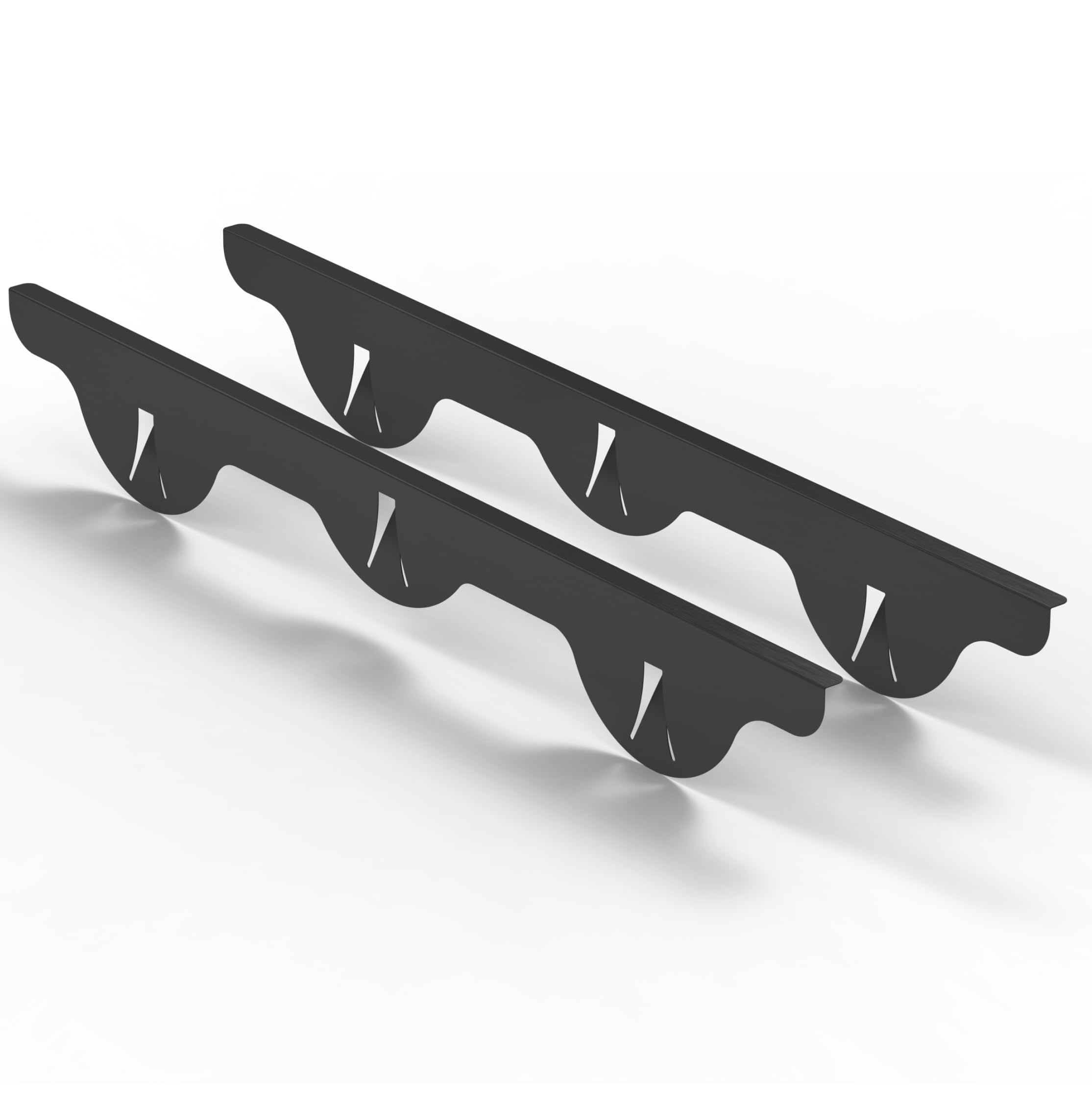 Premium 316 Stainless Steel Stove Gap Covers (2 Pack) - Heat Resistant Oven Gap Filler for Stovetop & Counter Protection - 25.4 Inch Black Steel - Ideal for Kitchen Safety & Cleaning Convenience