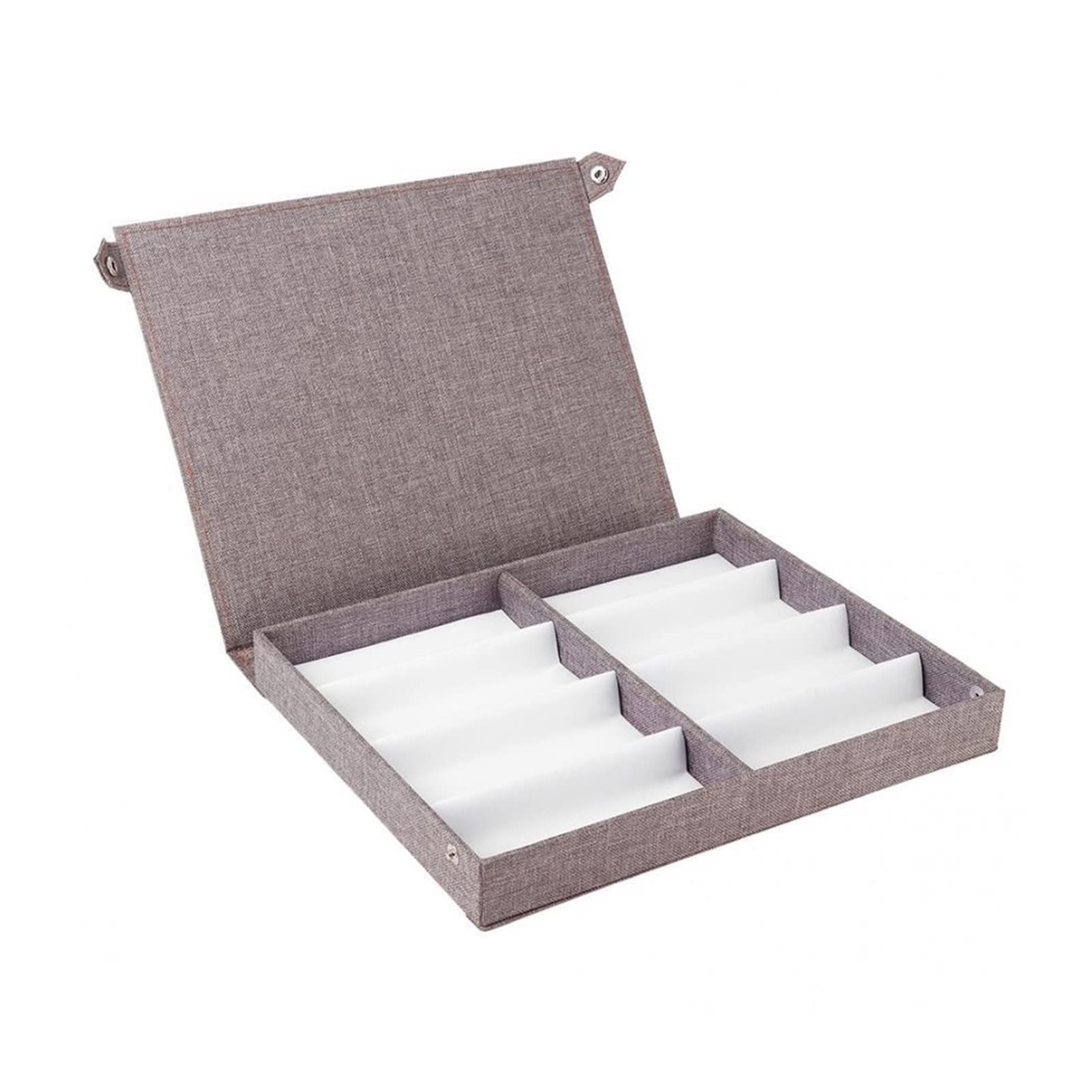 SHIJIE1701AA 8-Slot Glasses Display Stand - Large Capacity Linen Eyewear Organizer for Sunglasses, Jewelry & Eyeglasses | Perfect for Retail Stores, Home Organization & Optical Shop Displays