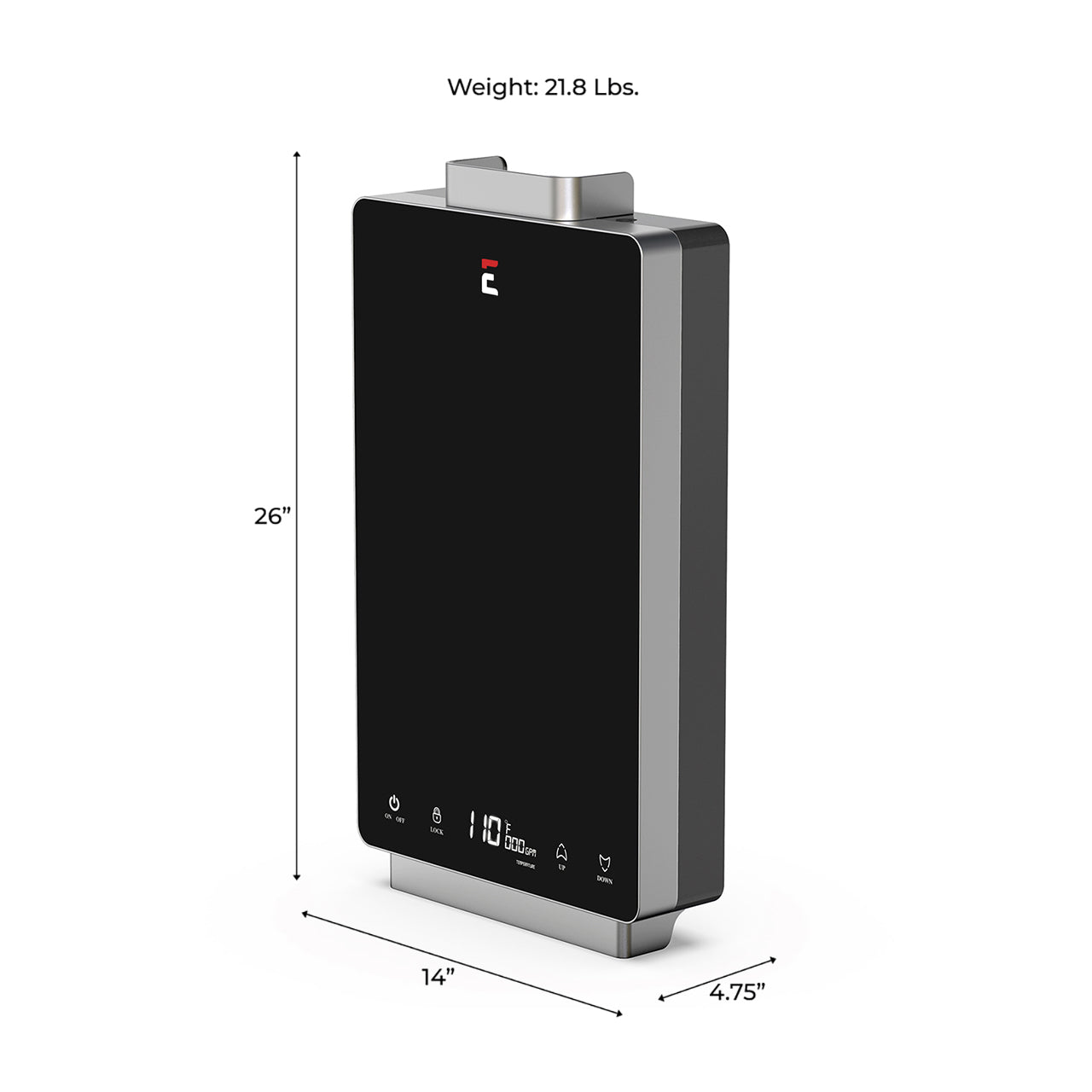 Eccotemp i12 NG 4.0 GPM Indoor Natural Gas Tankless Water Heater - High Efficiency On-Demand Hot Water System for Homes, Apartments & Small Businesses | Perfect for Bathrooms, Kitchens & Laundry Rooms