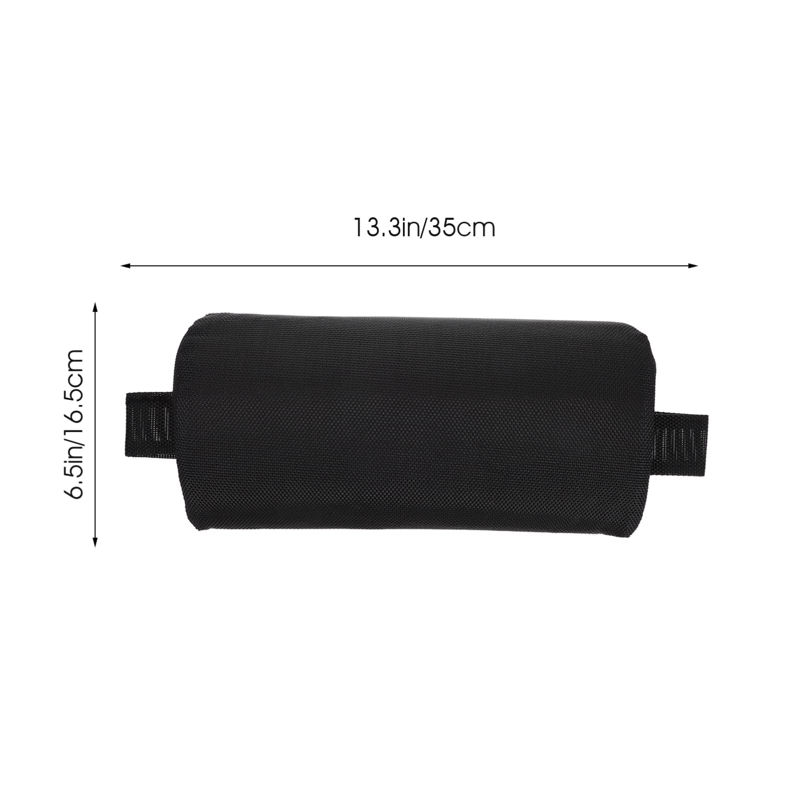 Yardwe Recliner Pillow - Removable Padded Headrest with Elastic Band for Beach Chairs, Lounge Chairs - Comfortable Head and Neck Support Cushion (Black) - Perfect for Beach Relaxation, Poolside Lounging, and Outdoor Comfort