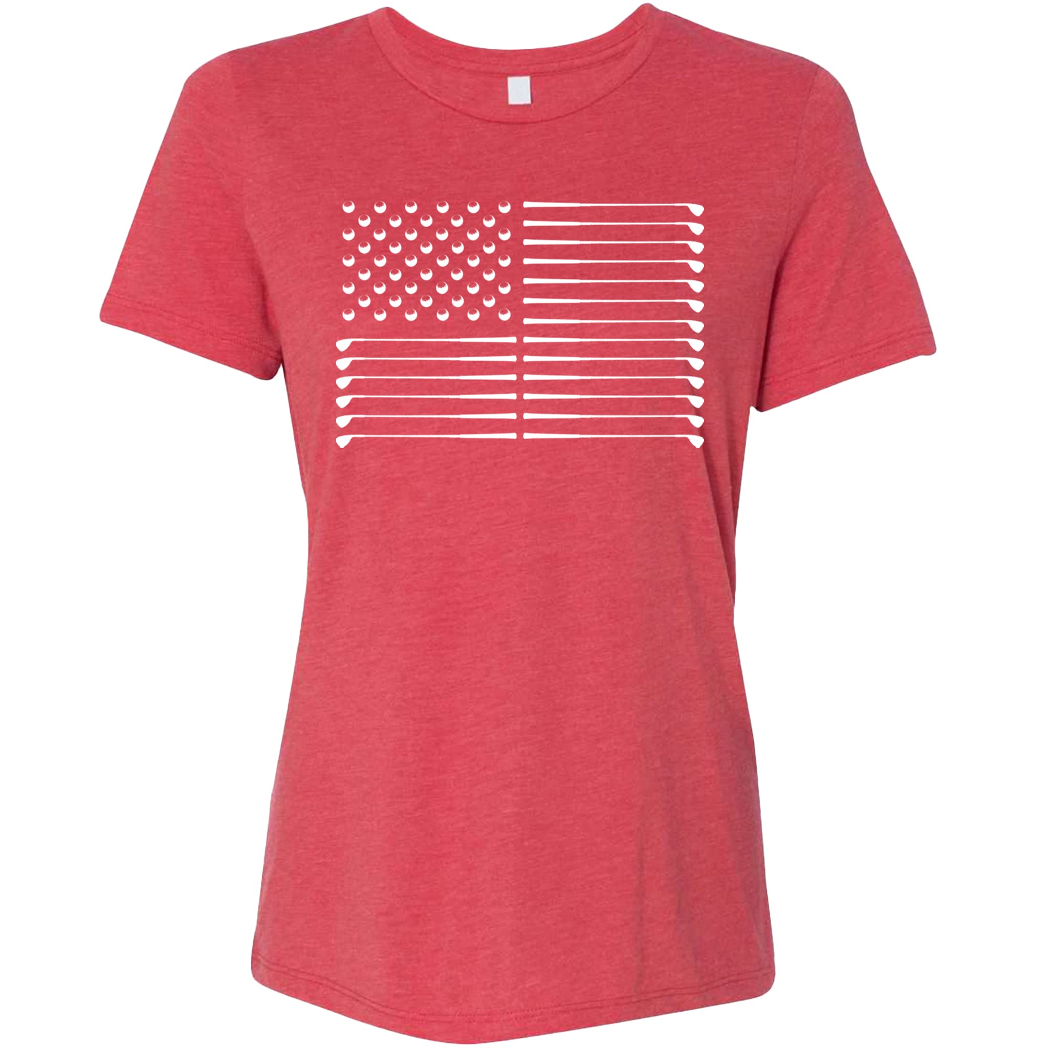 Funny Golf T-Shirt for Women - Golf Flag Design Crew Neck Short Sleeve Tee - Perfect for Golf Outings, Casual Wear & Sports Events