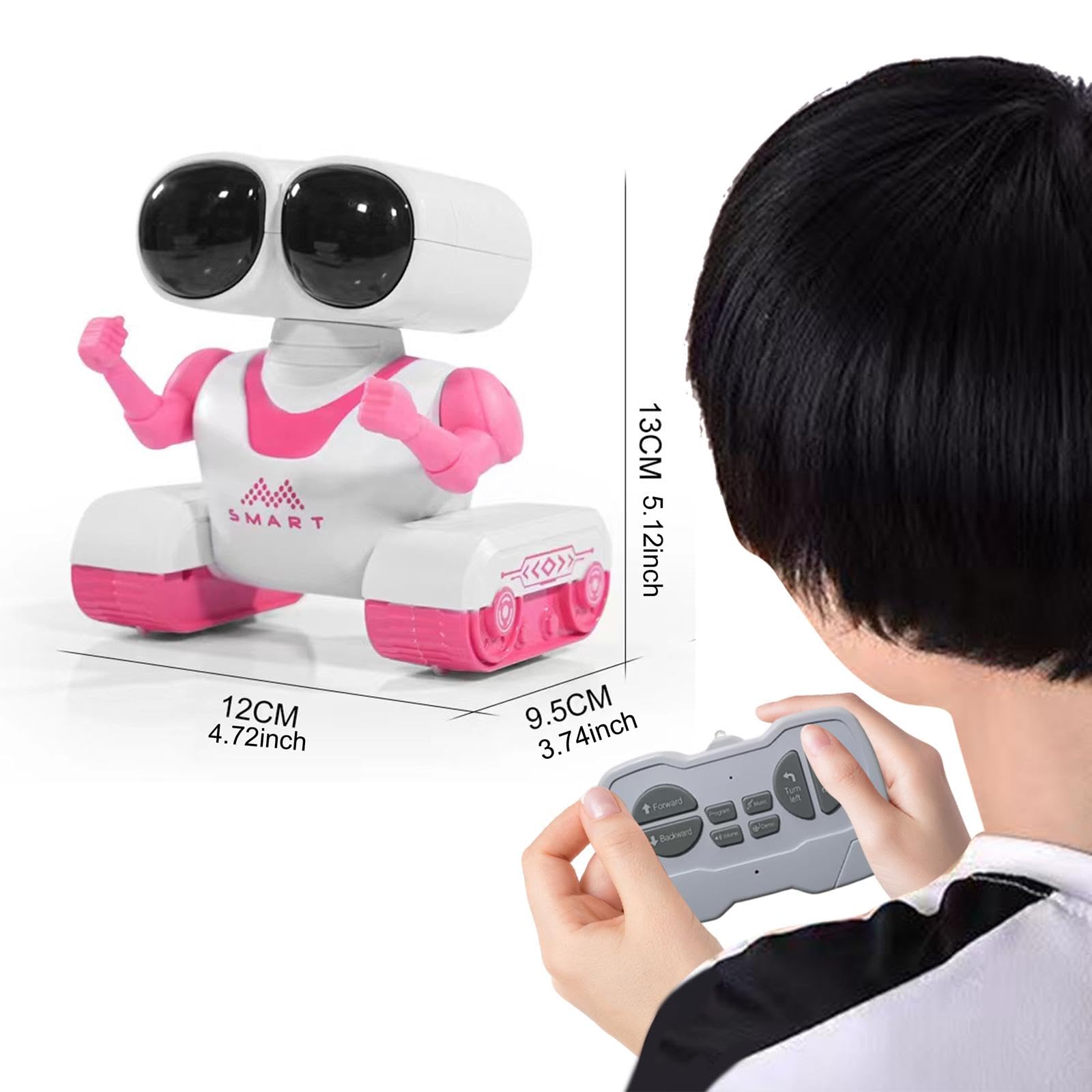 Remote Control Robot Toy with LED Lights & Music - Interactive STEM Learning Toy for Boys & Girls Ages 3-6 (Pink) | Birthday Gift, Educational Playtime & Indoor Fun