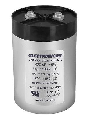 E50.N12 934NT0 920uF 600VDC DC Link Capacitor - 40Amp High Power Capacitor with M12 Mounting Stud & M6 Terminals (120mm x 85mm) for Industrial Inverters, Motor Drives, and Renewable Energy Systems