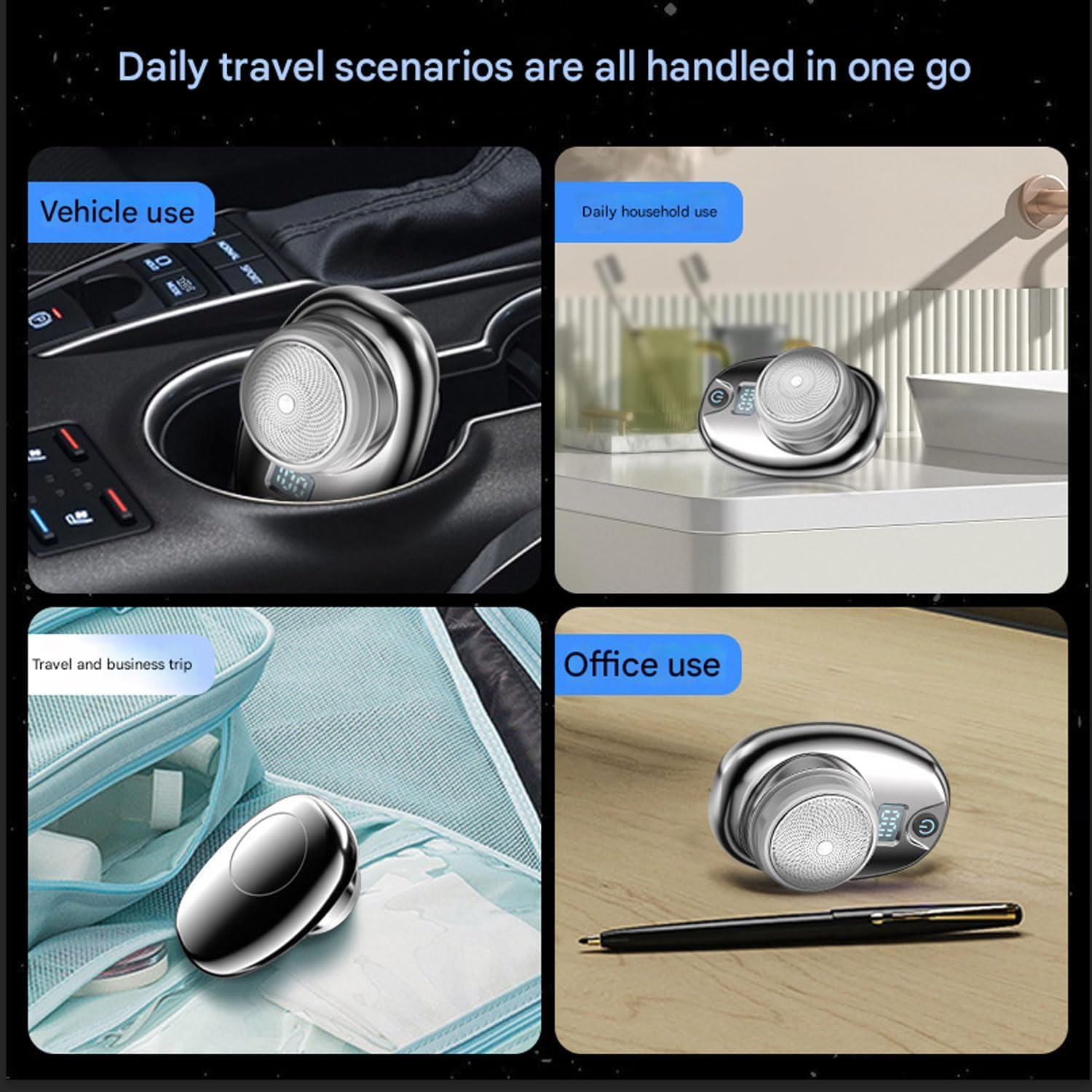 Berbiget Electric Shaver - Portable Mini USB Rechargeable Waterproof Beard Trimmer for Men - Travel, Home & Office Use - Compact Pocket Size (2 Pack) - Perfect for Grooming On The Go, Business Trips & Daily Shaving