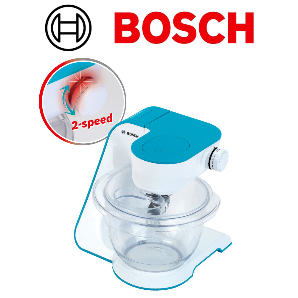 Bosch Junior Chef MUM 5 Kitchen Machine - Powerful Stand Mixer for Baking & Cooking, White & Teal Color - Perfect for Home Bakers & Small Kitchen Spaces