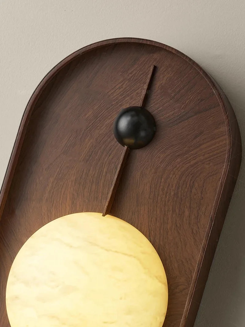 Soluna Sculpted Marble Wall Lamp - Modern Handcrafted Sconce Light Fixture for Living Room, Bedroom & Hallway Decor | Dimmable LED Lighting for Ambient & Accent Illumination
