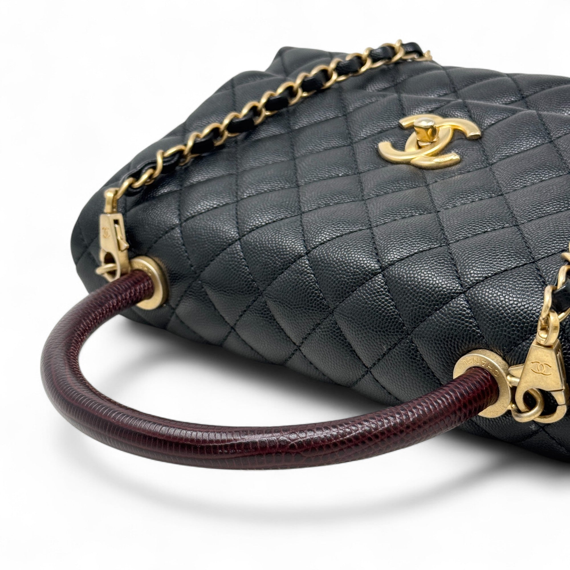 Chanel Black Medium Coco Handle Bag - Luxury Designer Handbag for Women | Perfect for Work, Evening Events & Everyday Use
