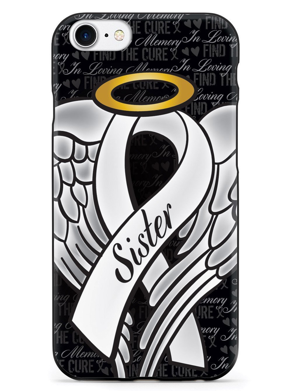 Inspired Cases - iPhone SE Case with 3D Textured Protection - White Ribbon Memorial Design - Compatible with Apple iPhone SE (2020/2nd Gen) - Perfect for Daily Use & Special Remembrance