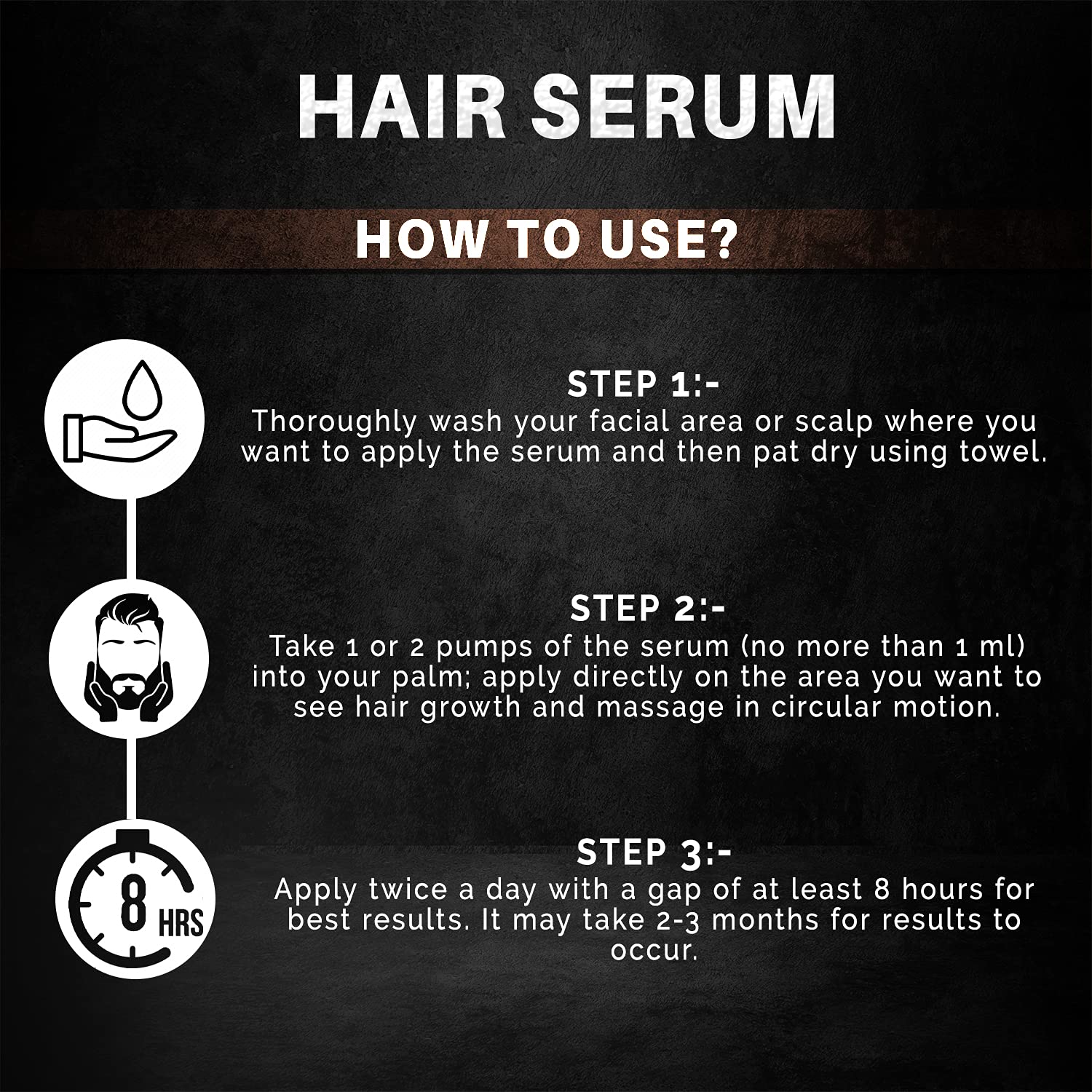 Man-Up Hair Serum with Argan Oil for Thicker, Stronger & Healthier Hair - 50ml | Natural Hair Growth Treatment for Men | Perfect for Daily Use & Styling