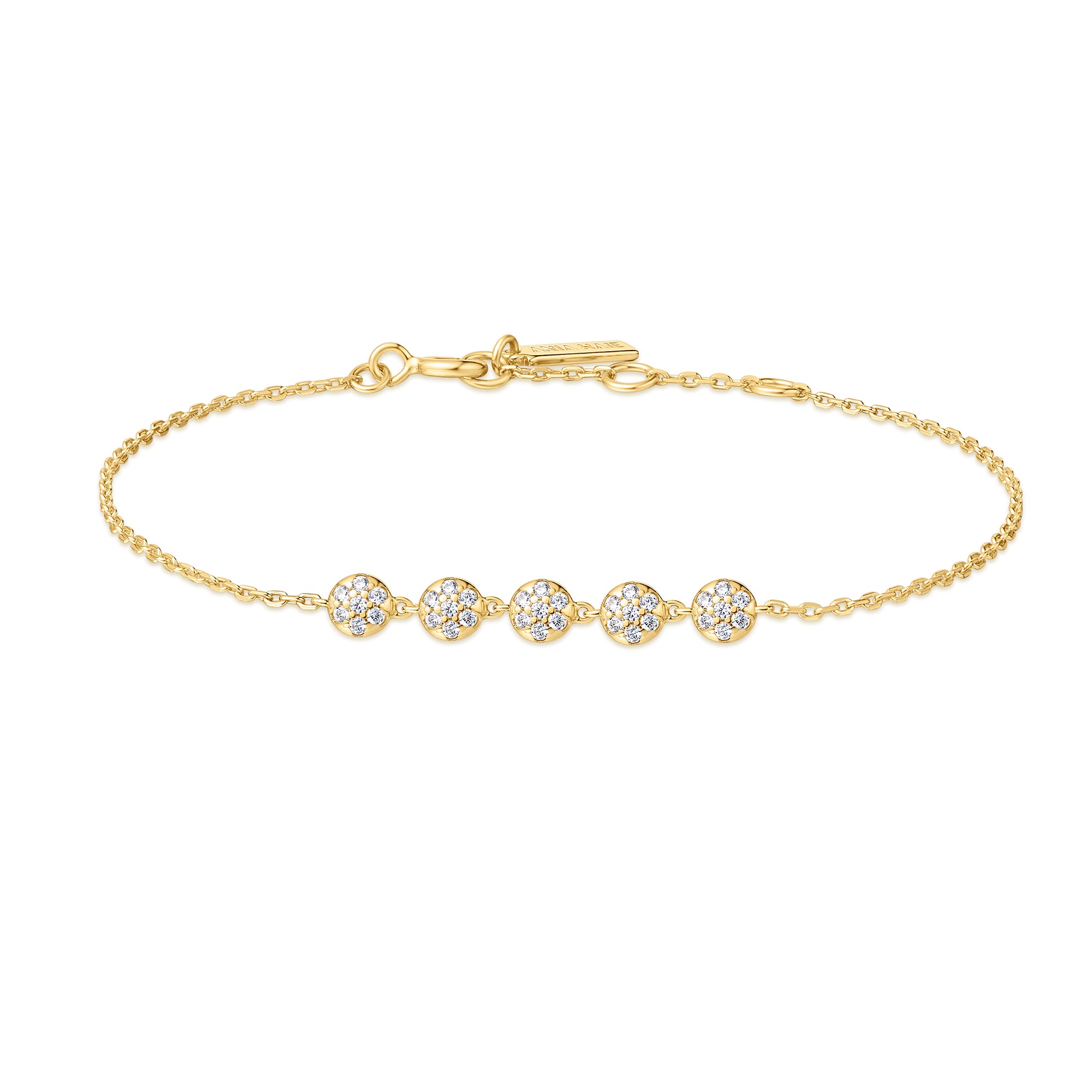 Gold Pave Multi Beaded Chain Bracelet for Women - Elegant Stackable Jewelry for Parties, Weddings & Everyday Wear