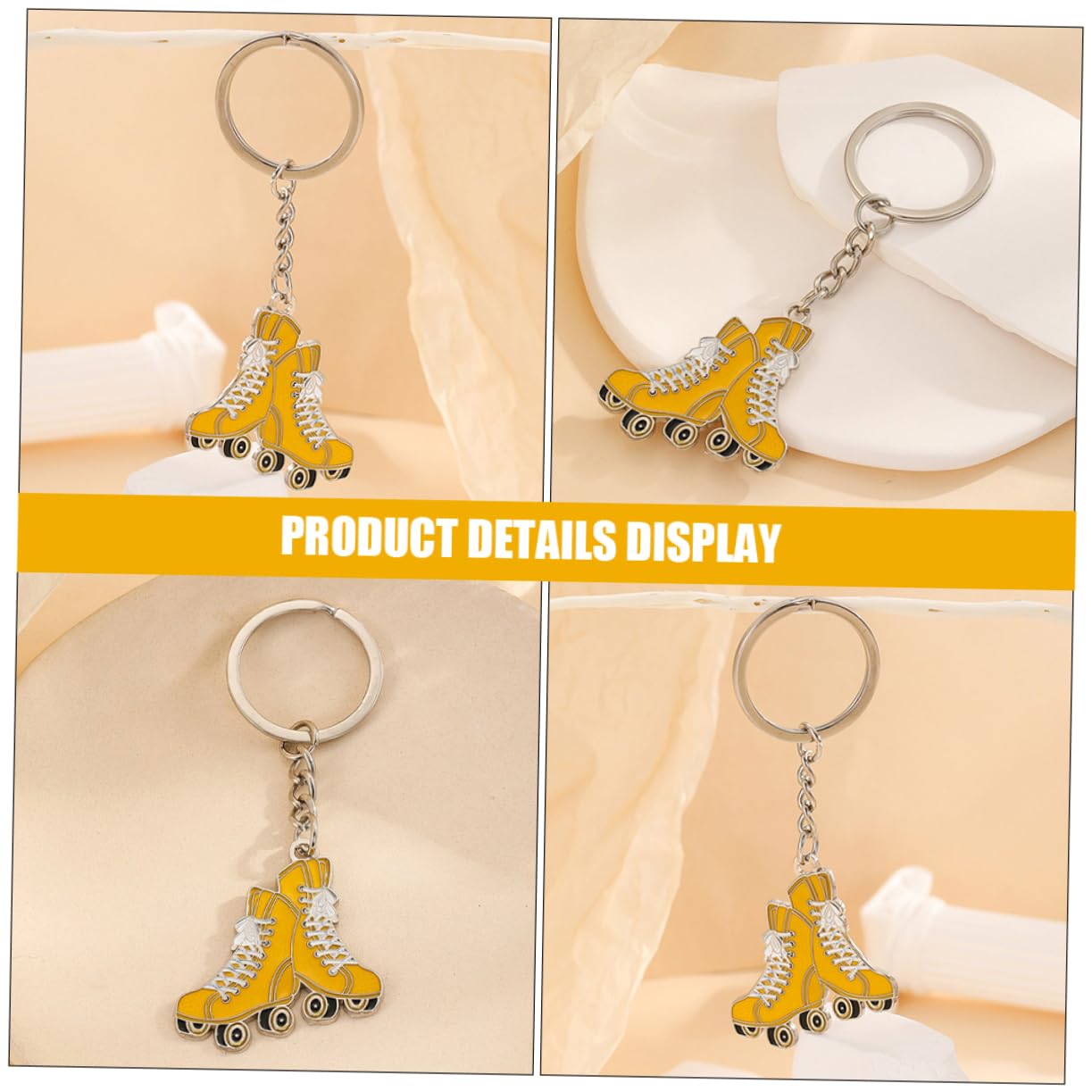 FOYTOKI Cute Skates & Shoe Keychain Set - Fashion Keyring Pendant for Bags, Backpacks, Keys & Gifts - Perfect for Everyday Use, School, Office & Travel Accessories