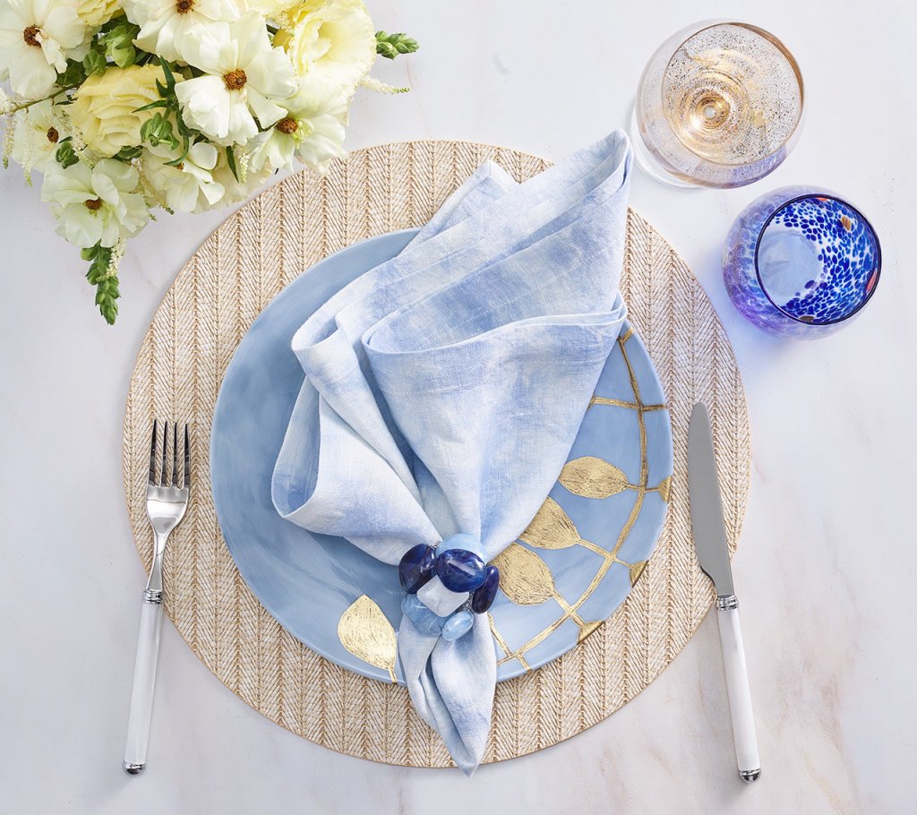 Natural Herringbone Placemats Set of 4 - Elegant Woven Table Mats for Dining, Kitchen, and Home Decor - Perfect for Dinner Parties, Holidays & Everyday Use
