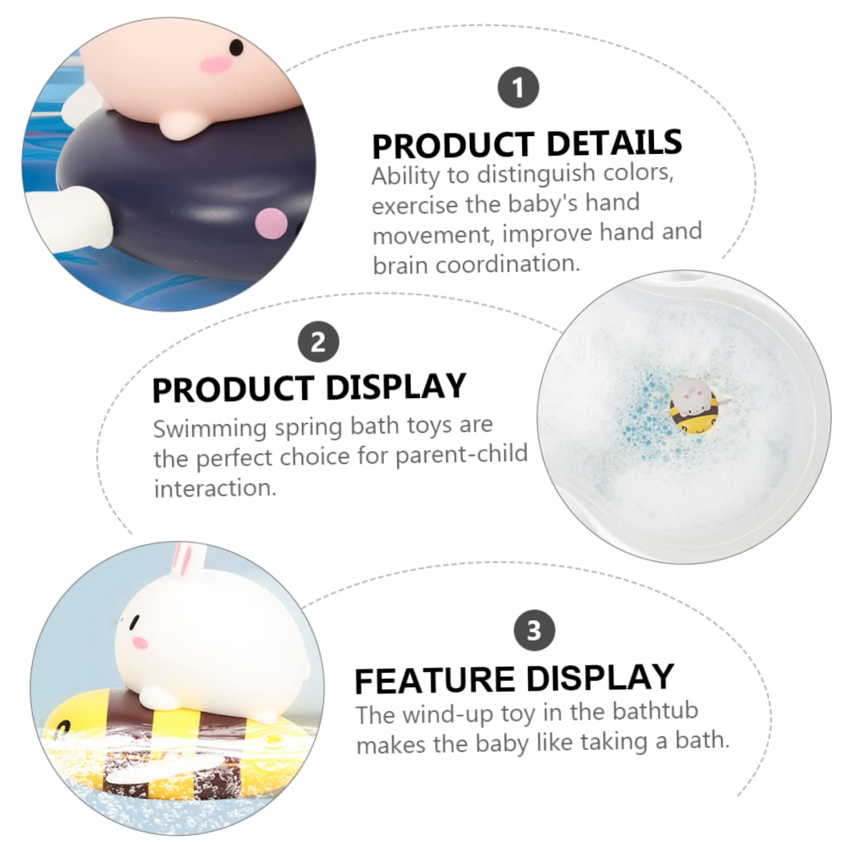 MUSISALY 2-Pack Animal Water Squirt Toys for Kids - Fun Bath & Pool Water Spray Toys for Toddlers - Durable Plastic Water Play Set for Outdoor and Indoor Use