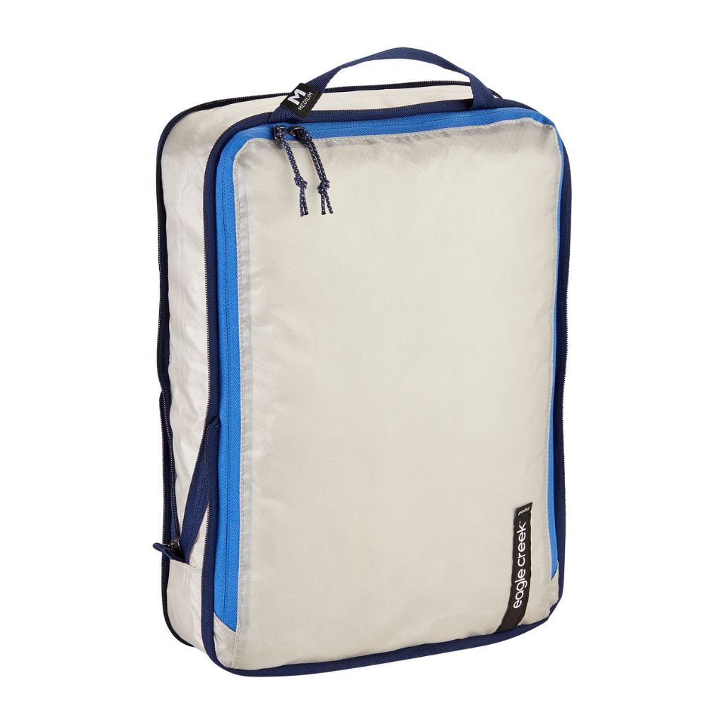 Eagle Creek PACK IT ISOLATE Medium Compression Packing Cubes - AZ Blue/Grey - Perfect for Travel Organization & Suitcase Space Saving