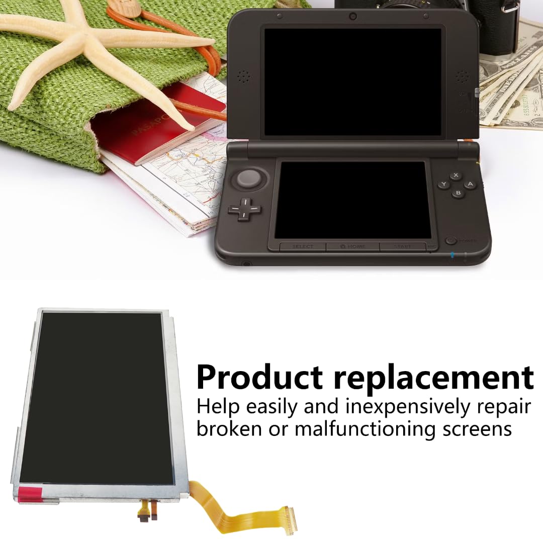 Upgraded LCD Screen Display Replacement for Nintendo 3DS XL (2015 Model) - High-Quality Top Upper Screen Repair Part for Gaming Enthusiasts | Perfect for DIY Fixes & Console Restoration Projects