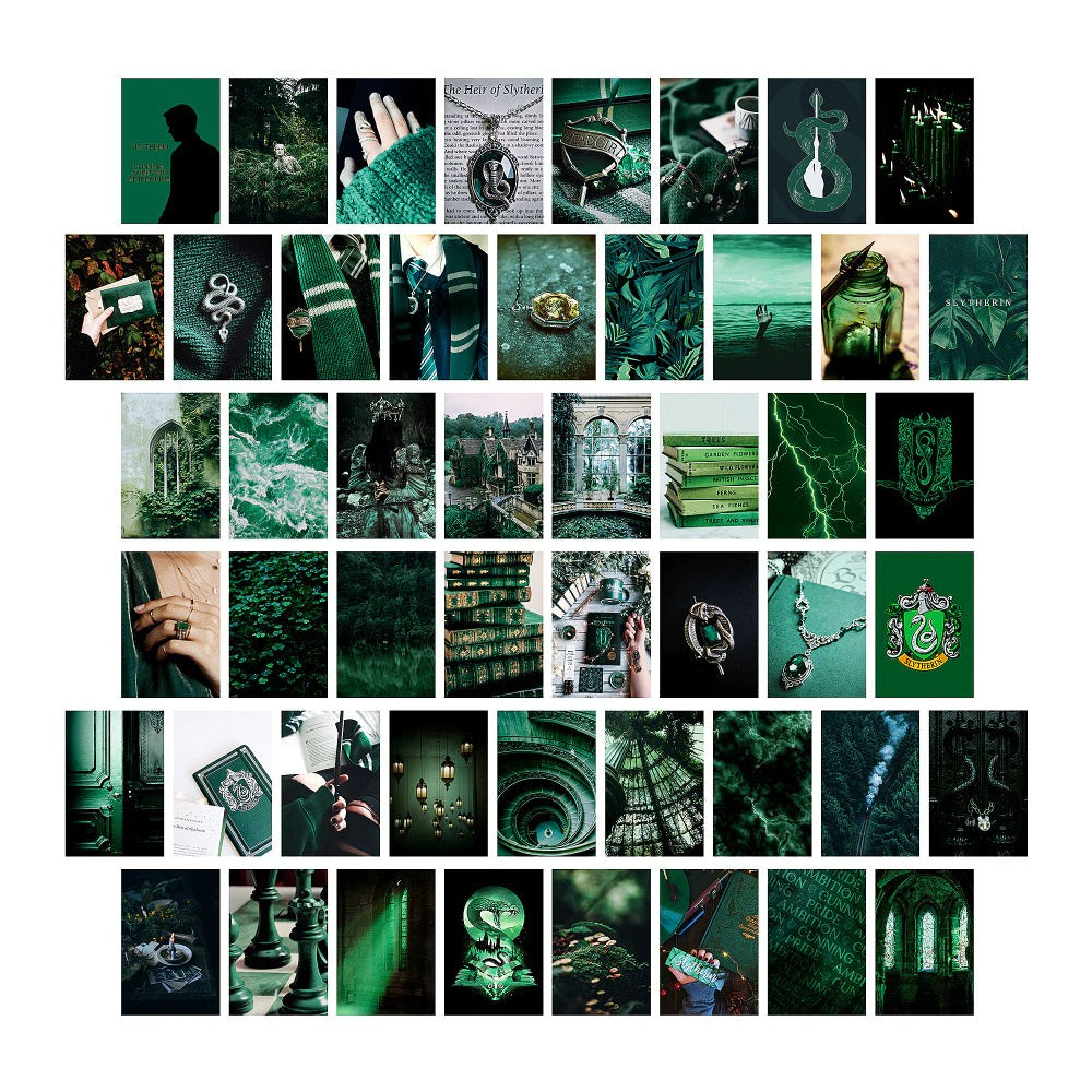 Slither Green Wall Collage Cards - Unique DIY Photo Display for Home Decor, Party & Wedding Backdrop - Perfect for Bedroom, Living Room & Office Wall Art