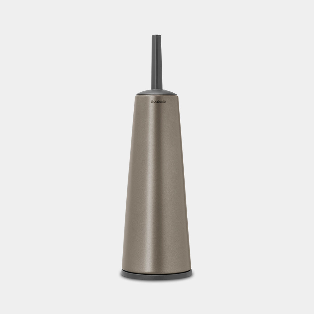 Brabantia Toilet Brush and Holder Set - Stainless Steel Bathroom Cleaning Tool with Hygienic Stand - Perfect for Modern Homes, Apartments, and Guest Bathrooms
