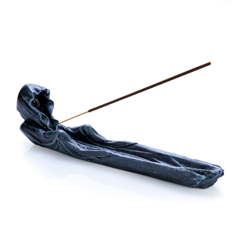Grim Reaper Flat Incense Burner - Gothic Home Decor for Meditation & Relaxation - Perfect for Halloween, Altars & Spiritual Spaces