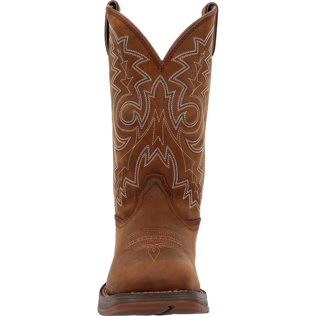 Rebel Pull-On Western Boots for Women - Brown Leather Cowboy Boots with Comfortable Fit | Perfect for Rodeo, Country Dancing & Casual Wear