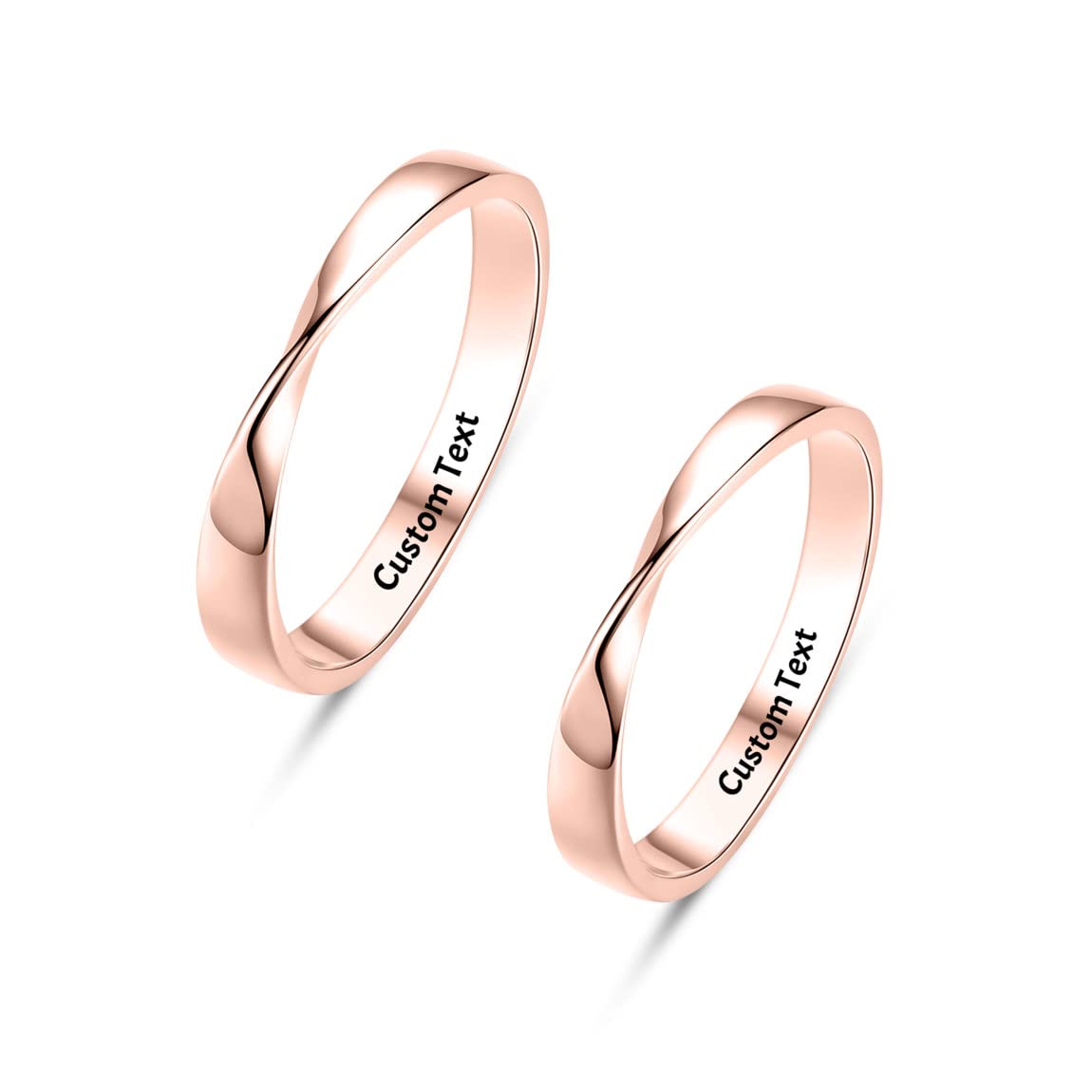 Best Friendship Rings for 2 - Matching BFF Sister Soul Twin Rings Set, His & Hers Couple Promise Rings with Custom Engraved Names - Perfect Gift for Women, Anniversaries, Weddings & Special Occasions