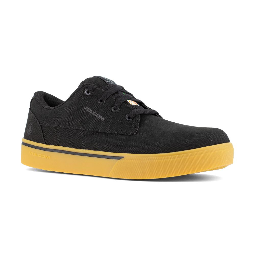 Volcom Unisex Composite Toe Safety CSA Skate Shoe VC30117 - Black/Yellow | Lightweight Work Shoes for Construction, Warehouse & Outdoor Activities