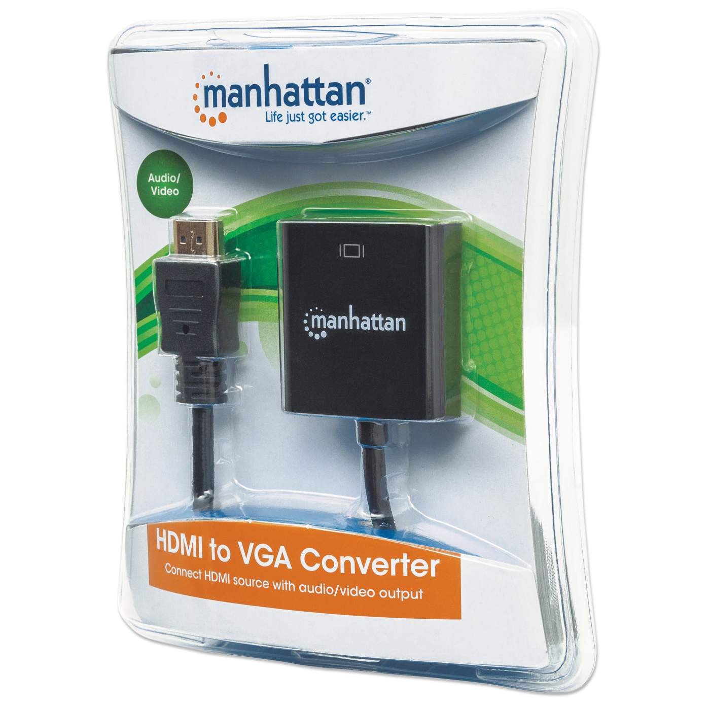 HDMI to VGA Adapter Converter - 1080P Full HD Video Audio Cable for PC Laptop TV Monitor Projector - Connect HDMI Devices to VGA Displays for Home Office Entertainment & Presentations