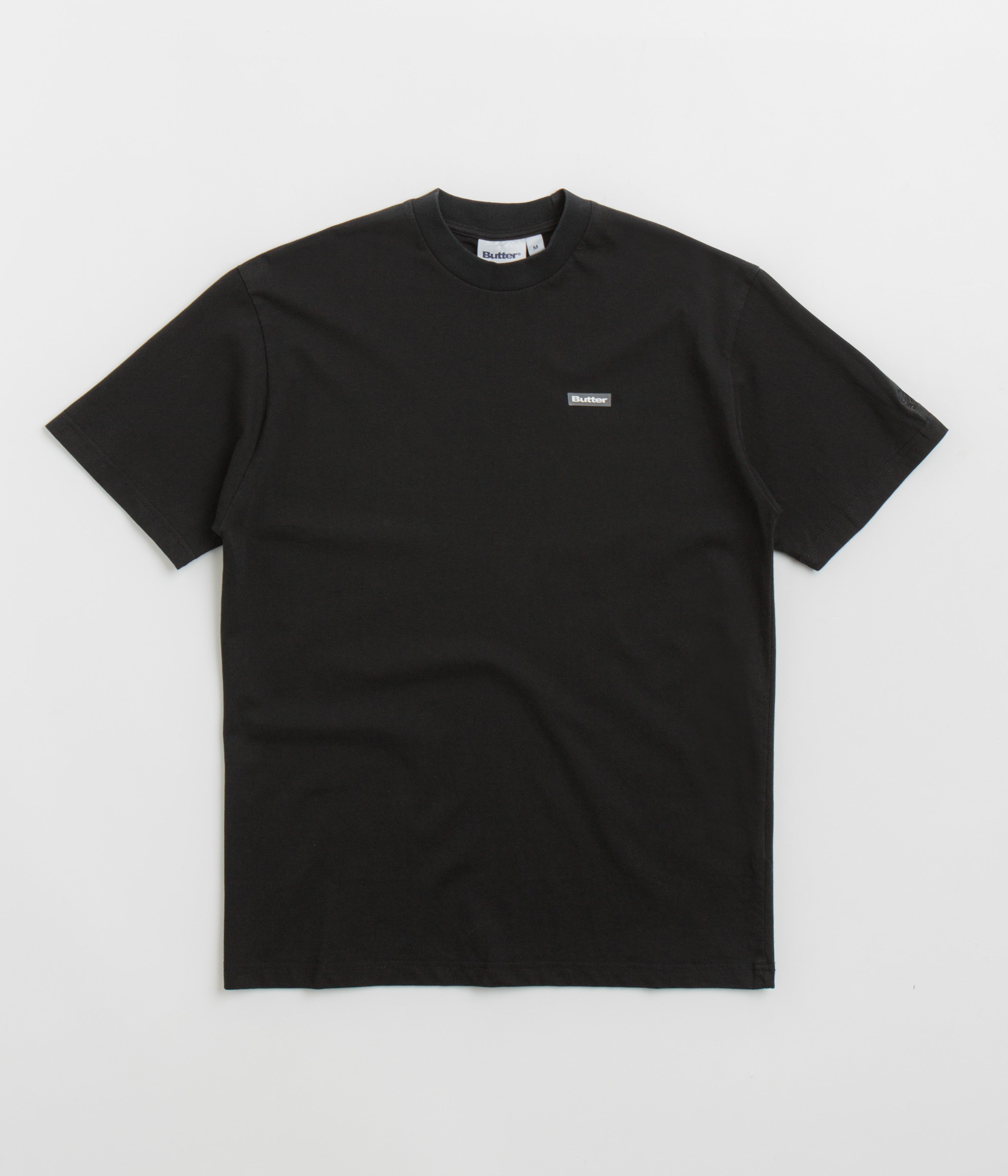 Butter Goods Basic Black T-Shirt for Men - Soft Cotton Crew Neck Tee for Casual Wear & Everyday Outfits