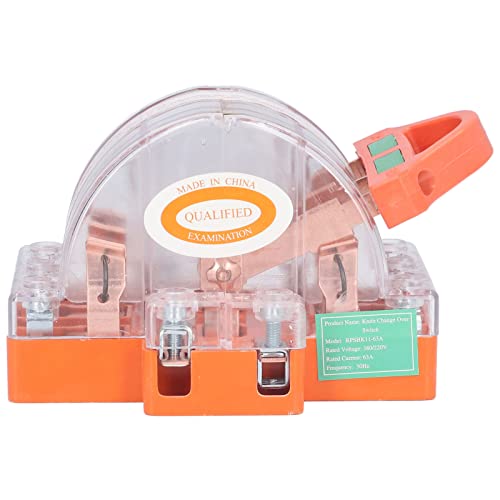 3 Pole Knife Switch - Transparent ABS Resin Copper Blade Power Switch for Generator & Electrical Panels - Heavy Duty On/Off Control for Home, Workshop & Industrial Use