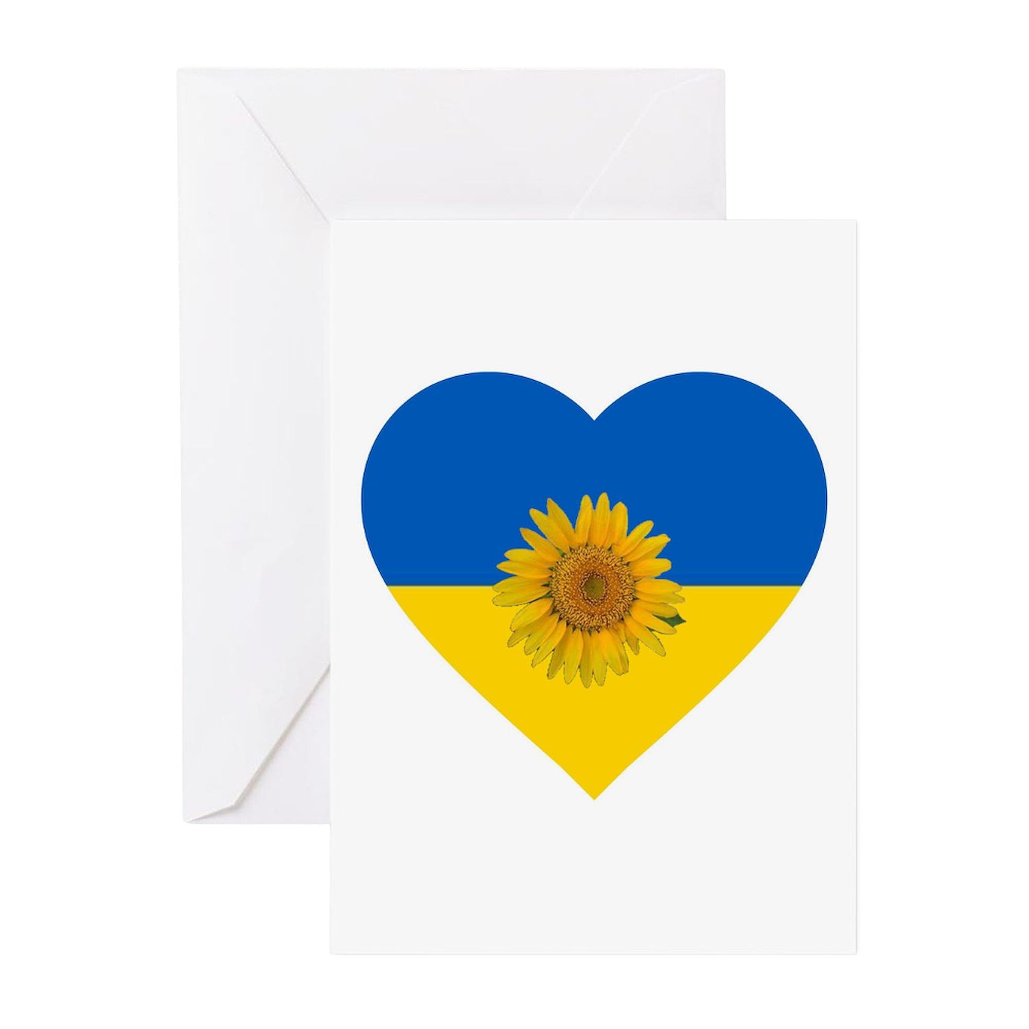 Ukrainian Sunflower Greeting Cards - 20 Pack Blank Note Cards with Glossy Finish | Birthday, Thank You & Sympathy Cards for All Occasions | Perfect for Handwritten Messages & Gift Giving